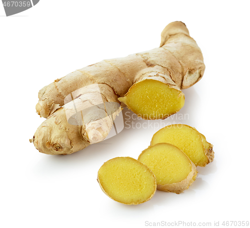 Image of ginger on white background