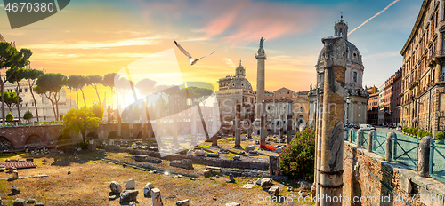 Image of Trajan column in Italy