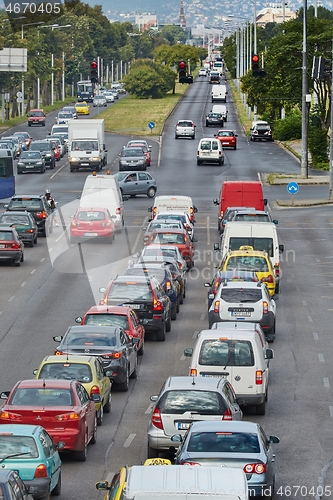 Image of Traffic on on urban rooad