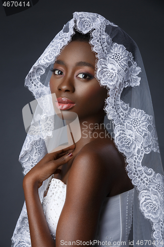 Image of Beautiful black skin bride