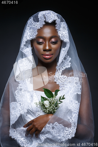 Image of Beautiful black skin bride