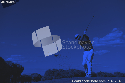 Image of golf player hitting long shot