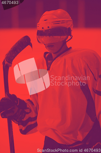 Image of ice hockey player portrait