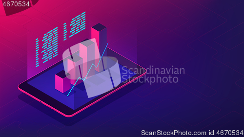 Image of Isometric investment and financial advisory 3d isometric vector illustration
