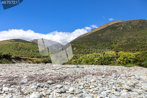 Image of pebbles at lake Wanaka; New Zealand south island