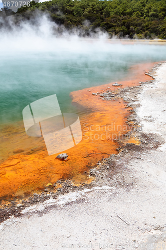 Image of hot sparkling lake in New Zealand