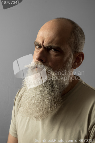 Image of a bearded mature male portrait