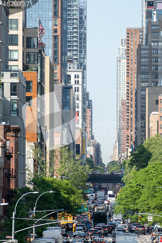 Image of traffic in New York City USA