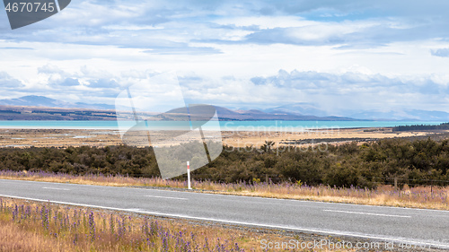 Image of rainy day at Lake Pukaki New Zealand