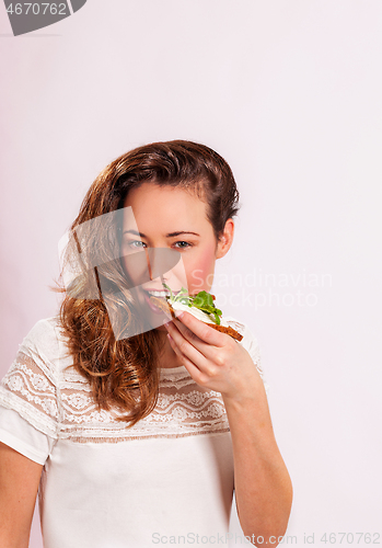 Image of Woman at dinner