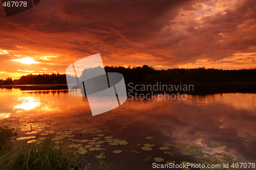 Image of Lake at sunset