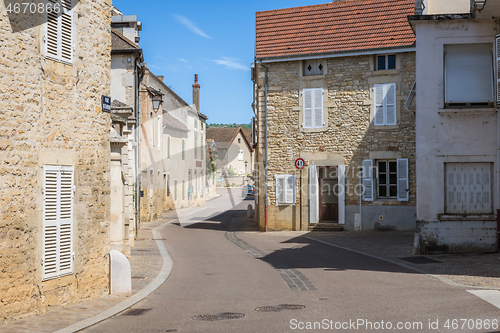 Image of MEURSAULT, BURGUNDY, FRANCE- JULY 9, 2020: Typical living houses in Meursault