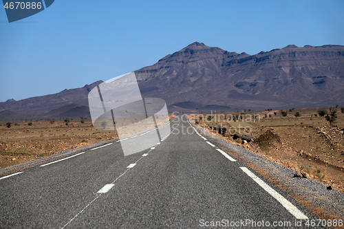 Image of Empty road in Morocco mountains