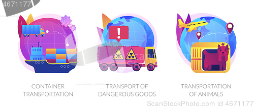 Image of Freight distribution vector concept metaphors.