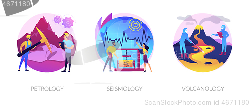 Image of Geology science abstract concept vector illustrations.