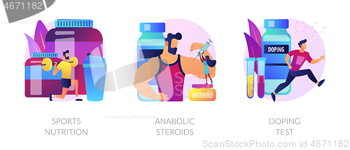 Image of Sport weight and mass control vector concept metaphors.