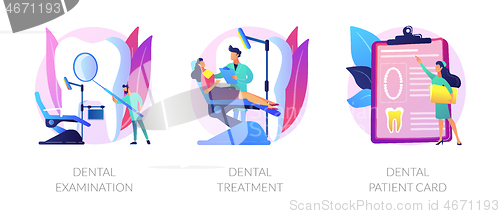 Image of Dental care vector concept metaphors.