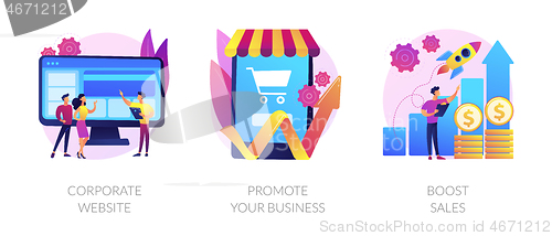 Image of Business management vector concept metaphors.