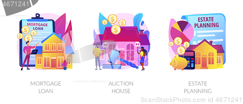 Image of Residential and commercial property abstract concept vector illustrations.