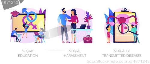 Image of Sexual behavior abstract concept vector illustrations.