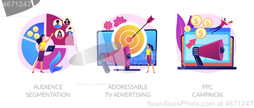 Image of Advertising technologies vector concept metaphors.