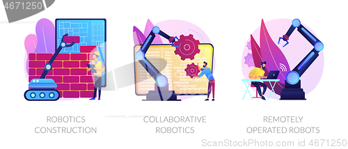 Image of Modern robotic systems vector concept metaphors