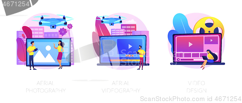 Image of Media content production vector concept metaphors