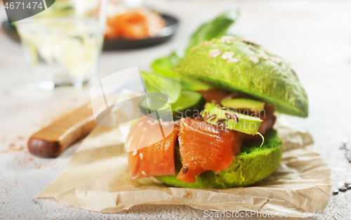 Image of sandwich with salmon