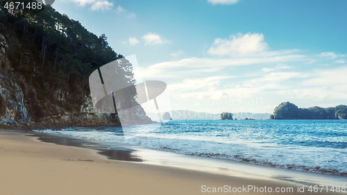 Image of beautiful beach at Hahei New Zealand