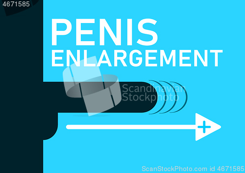 Image of penis enlargement symbol