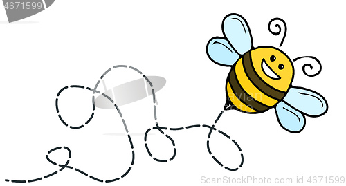 Image of a funny bee comic character