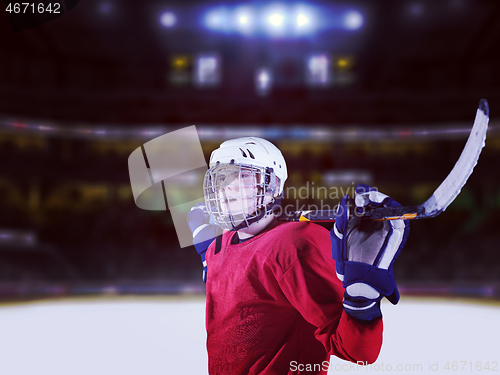 Image of hockey player portrait