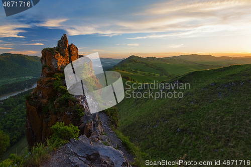 Image of Beauty dawn in the mountains