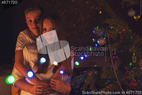Image of New year, christmas and family concept