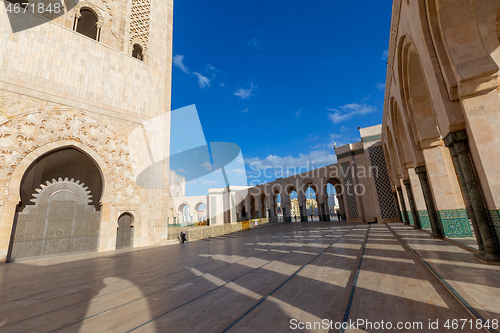 Image of Arcs and columns of Hassan II Mosque