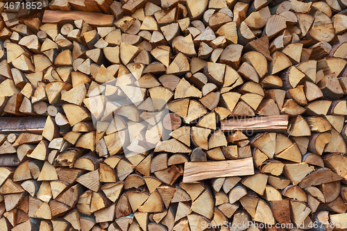 Image of chopped firewood background