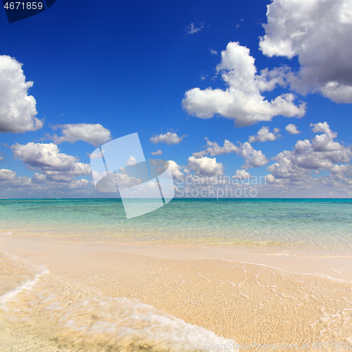 Image of white sandy sea spit beach
