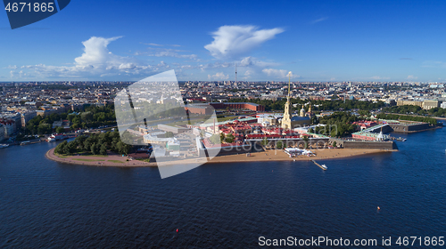 Image of Aerial view of Peter and Paul Fortress