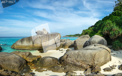 Image of Beach and rocks on Similan islands