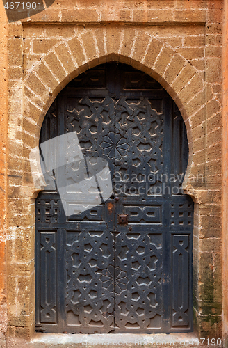 Image of Decorated door in medina of Rabat