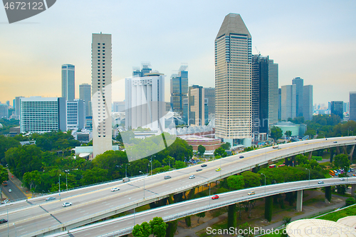 Image of Skyline of modern metropolis, Singapore