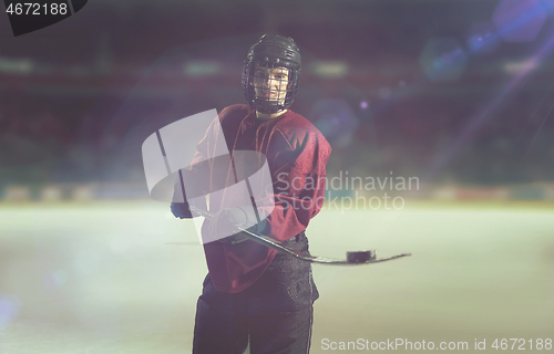 Image of hockey player portrait