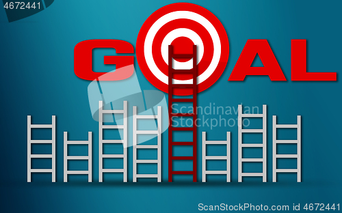 Image of Ladder to middle of target 