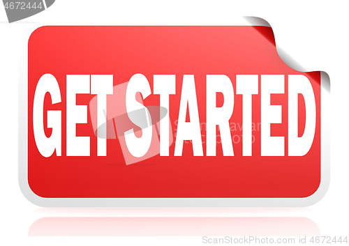 Image of Get started red square banner