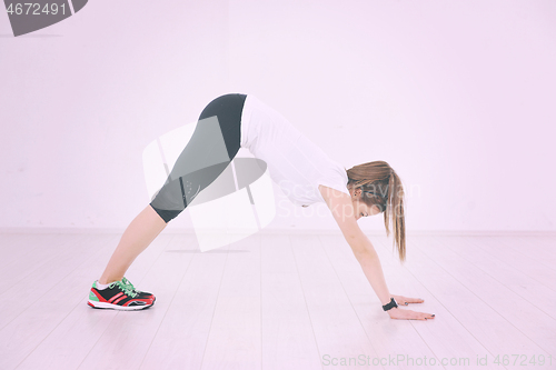 Image of young woman fitness workout 