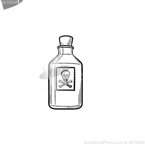 Image of Poison hand drawn outline doodle icon.