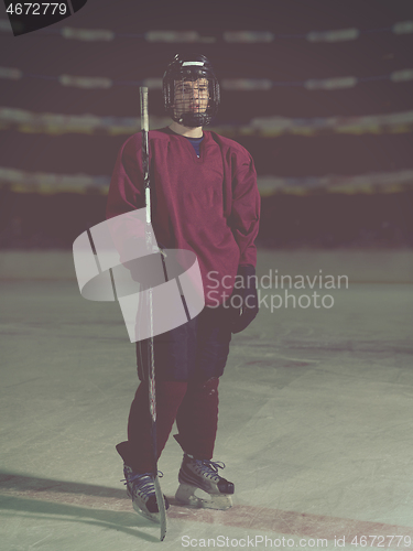 Image of hockey player portrait