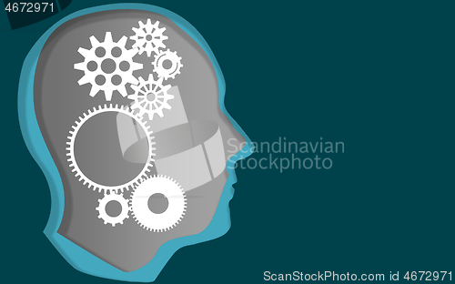 Image of Human head jigsaw. innovation management