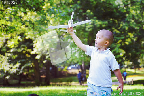 Image of boy with airpane