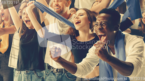 Image of stadium soccer fans emotions portrait